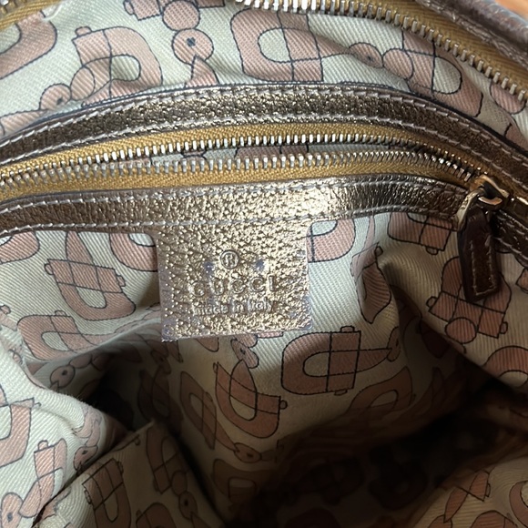 GUCCI GG Canvas Gold & Pink Messenger
Crossbody Bag - Picture 9 of 11